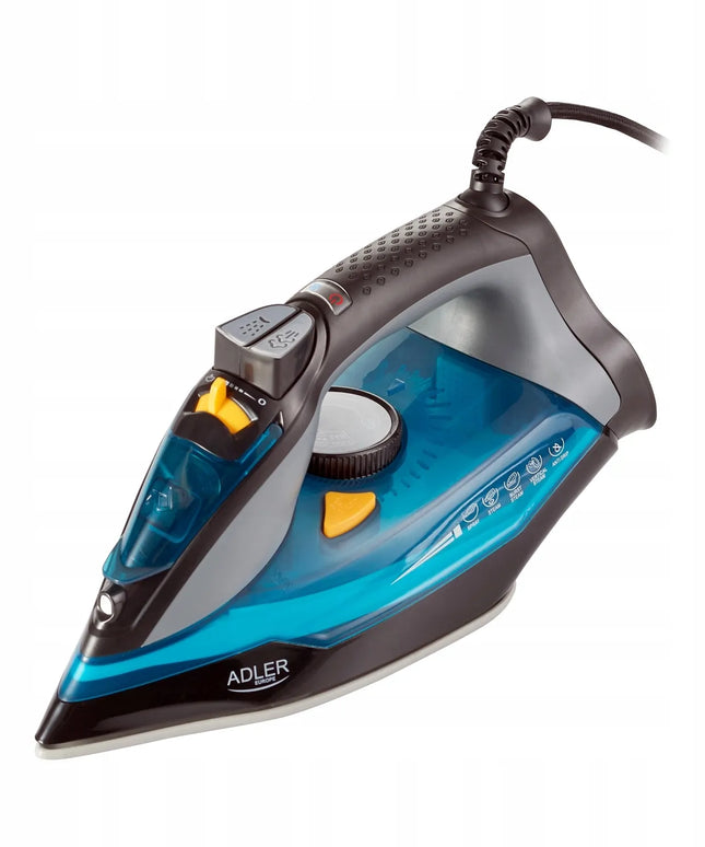 Garinis lygintuvas Adler 3000W keramikiniu padu, savaime išsivalantis, su „anti-calc“ ir „anti-drip“ funkcijomis
