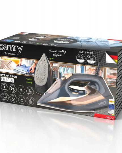 Garinis lygintuvas keramika 3400W AUTO-OFF savaime išsivalantis ANTI-DRIP CR5036
