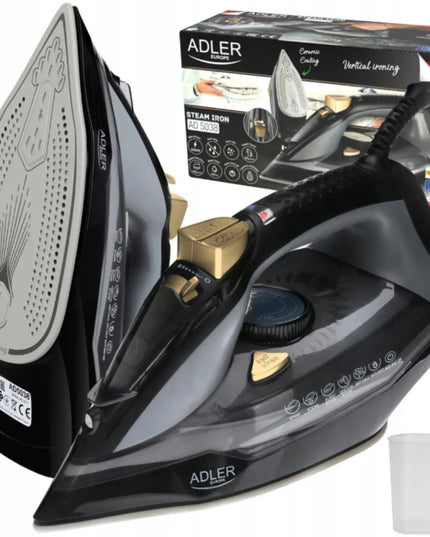 Garinis lygintuvas namams Adler ceramiciniu padu 3000W su vertikaliu lyginimu ir kalkių šalinimo funkcija