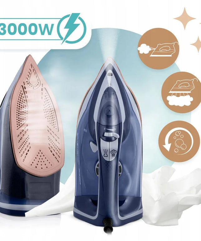 Garų lygintuvas Berdsen BD-330, 3000 W, keraminė danga, vertikalus lyginimas