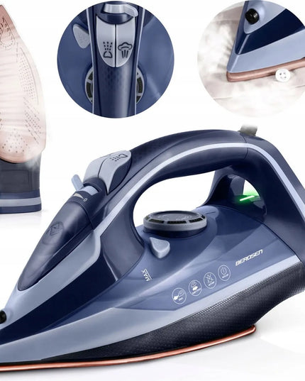 Garų lygintuvas Berdsen BD-330, 3000 W, keraminė danga, vertikalus lyginimas