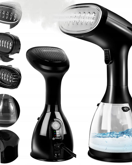 Garų lygintuvas MalTec HDS5000W – vertikalus lyginimas, dezinfekcija, 7in1 su priedais kelionėms ir namams