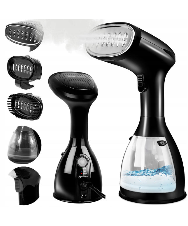 Garų lygintuvas MalTec HDS5000W – vertikalus lyginimas, dezinfekcija, 7in1 su priedais kelionėms ir namams