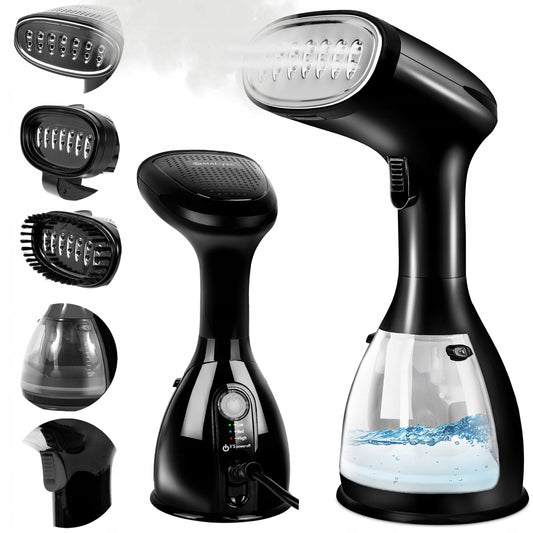 Garų lygintuvas MalTec HDS5000W – vertikalus lyginimas, dezinfekcija, 7in1 su priedais kelionėms ir namams