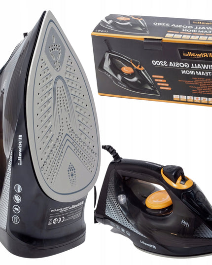 Garų lygintuvas Riwall Pro GOSIA 3200, keraminis padas, savaiminio išsivalymo funkcija, 3200 W
