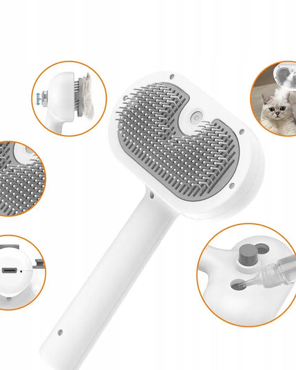 Garų šepetys šunims ir katėms kailio priežiūrai Steamy Cat Brush