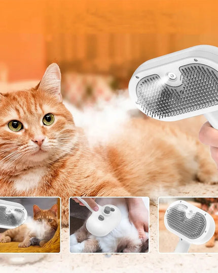 Garų šepetys šunims ir katėms kailio priežiūrai Steamy Cat Brush