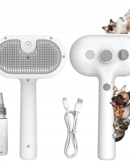 Garų šepetys šunims ir katėms kailio priežiūrai Steamy Cat Brush