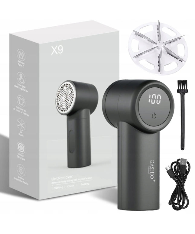 GASHIO X9 elektrinė drabužių pūkų rinkimo mašinėlė, akumuliatorinė