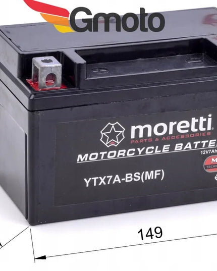 Gelinis akumuliatorius 12V 7Ah motoroleriui ir motociklui Martinelli