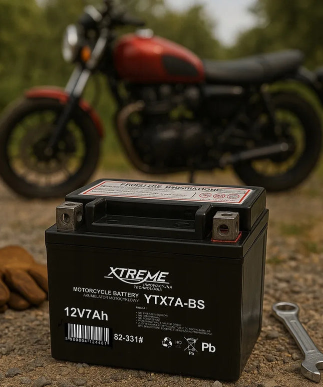 Gelinis akumuliatorius XTREME 12V 7Ah motociklui, motoroleriui