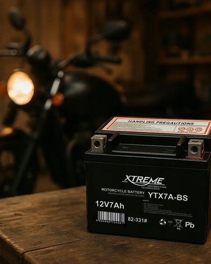 Gelinis akumuliatorius XTREME 12V 7Ah motociklui, motoroleriui