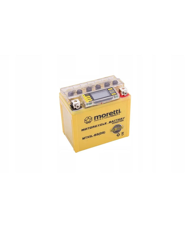 GELINIS LCD AKUMULIATORIUS 12V 5Ah MOTOROLERIUI IR MOTOCIKLUI Martinelli