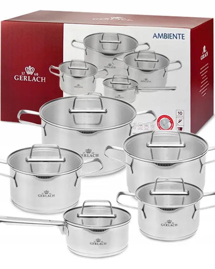 Gerlach Ambiente puodų rinkinys, 10 dalių