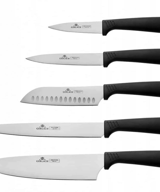 GERLACH SMART BLACK peilių rinkinys su stovu