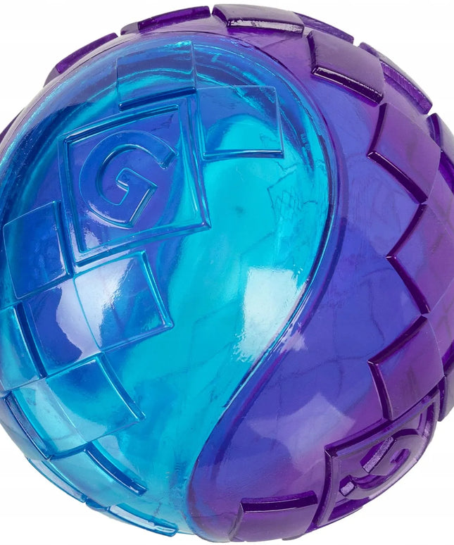 GiGwi šunų žaislas: guminis kamuoliukas su cypuku, elastingas ir patvarus, 8 cm