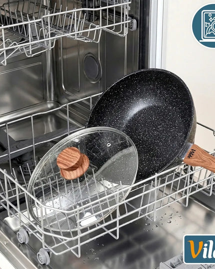 Gili granitinė keptuvė su dangčiu VILDE, 24 cm, 2,2 l