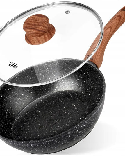 Gili granitinė keptuvė su dangčiu VILDE, 24 cm, 2,2 l