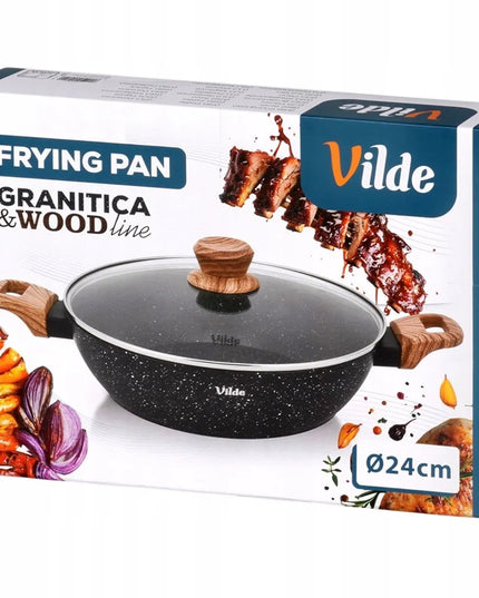 Gili granitinė keptuvė VILDE 24 cm 2,2 l su dangčiu