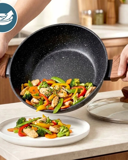 Gili granitinė keptuvė VILDE 24 cm 2,2 l su dangčiu
