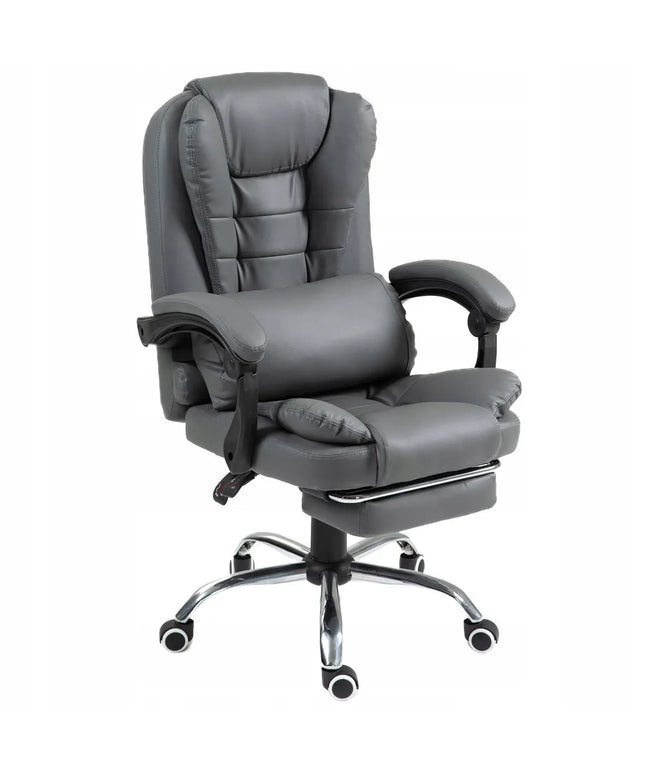 Giosedio besisukanti biuro kėdė su kojų atrama ir juosmens pagalvėle, pilka