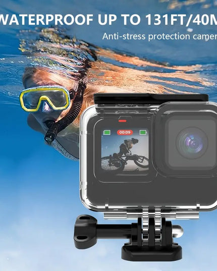 Vandeniui atsparus dėklas, korpusas suderinamas su GoPro Hero 12/11/10/9 su spalvotais filtrais – nardymui iki 60 m