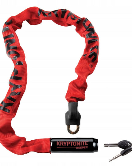 Grandinis dviračio užraktas Kryptonite Keeper 785 Integrated Chain 0,7 cm x 85 cm raudonas