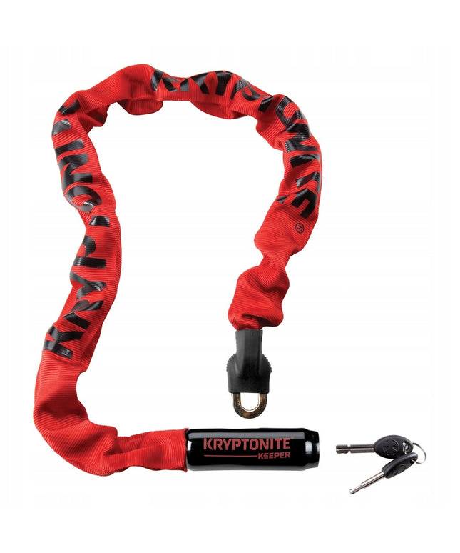 Grandinis dviračio užraktas Kryptonite Keeper 785 Integrated Chain 0,7 cm x 85 cm raudonas