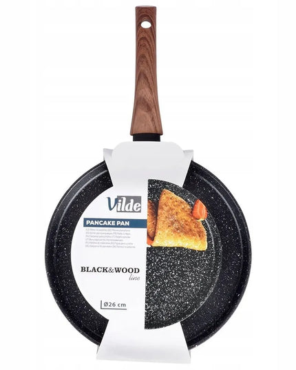 GRANITINĖ blynų, paplotėlių ir omletų keptuvė, žema, plokščia 26 cm, VILDE