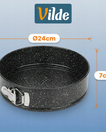 GRANITINĖ išardoma tortinė su dangčiu kepimui 24 cm Vilde