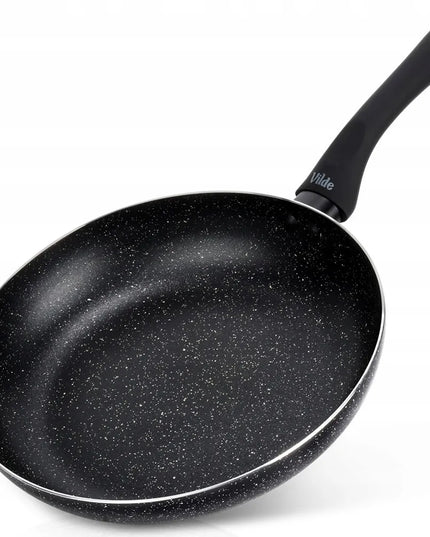 GRANITINĖ keptuvė 26 cm, marmurinė, tradicinė, tinka dujinėms ir indukcinėms viryklėms