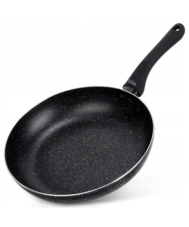 GRANITINĖ keptuvė 26 cm, marmurinė, tradicinė, tinka dujinėms ir indukcinėms viryklėms
