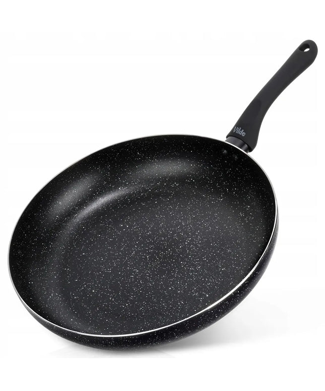 GRANITINĖ keptuvė 32 cm – marmurinė, tradicinė, skirta dujinėms ir indukcinėms viryklėms