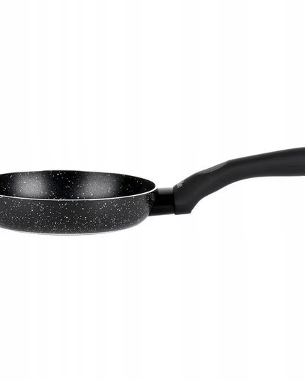 GRANITINĖ keptuvė kepimui ir troškinimui BLACK LINE 16 cm, skirta dujoms ir indukcijai