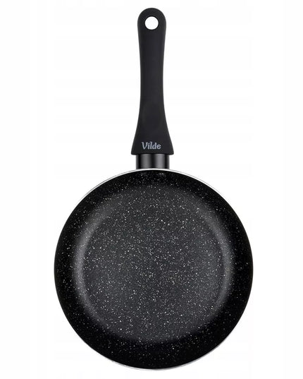 Granitinė keptuvė kepimui ir troškinimui Vilde Black Line, 20 cm, tinka indukcijai