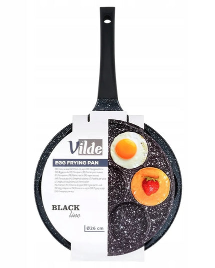 Granitinė keptuvė kiaušiniams ir blynams 7 ertmių BLACK LINE 26 cm / Vilde