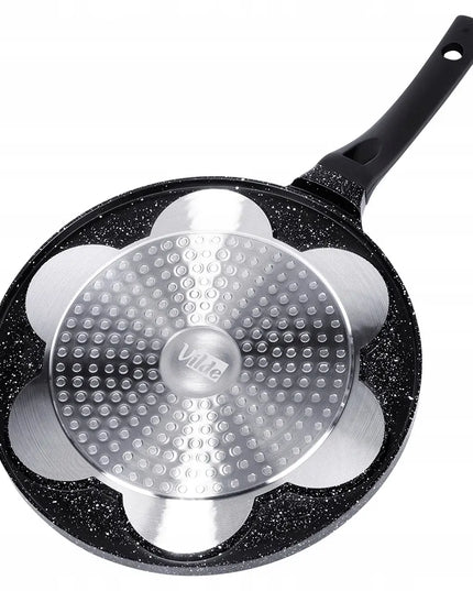 Granitinė keptuvė kiaušiniams ir blynams 7 ertmių BLACK LINE 26 cm / Vilde