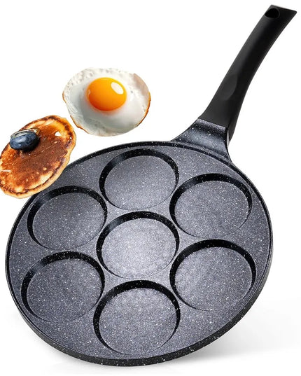 Granitinė keptuvė kiaušiniams ir blynams 7 ertmių BLACK LINE 26 cm / Vilde