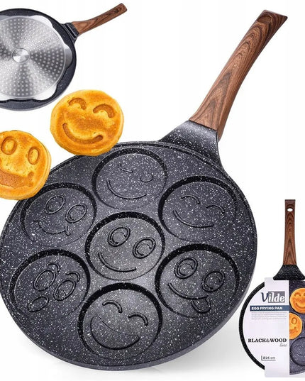 GRANITINĖ keptuvė kiaušiniams, sklindžiams ir blynams Vilde Black&Wood