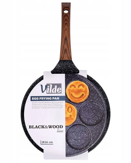 GRANITINĖ keptuvė kiaušiniams, sklindžiams ir blynams Vilde Black&Wood