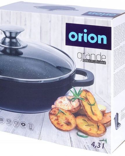 Granitinė keptuvė ORION GRANDE 28 cm su dangčiu