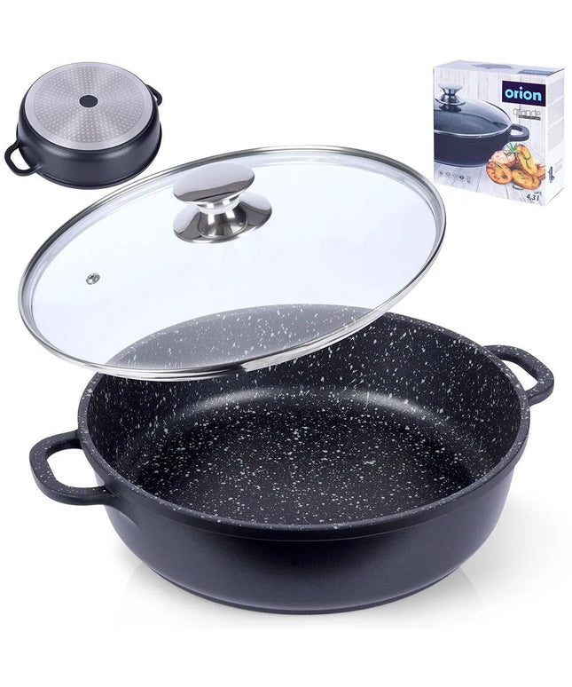 Granitinė keptuvė ORION GRANDE 28 cm su dangčiu