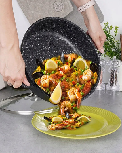 Granitinė keptuvė ORION GRANDE 28 cm su dangčiu