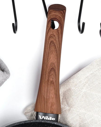 Granitinė keptuvė VILDE 16 cm, skirta kepimui ir troškinimui, dujinėms ir indukcinėms viryklėms