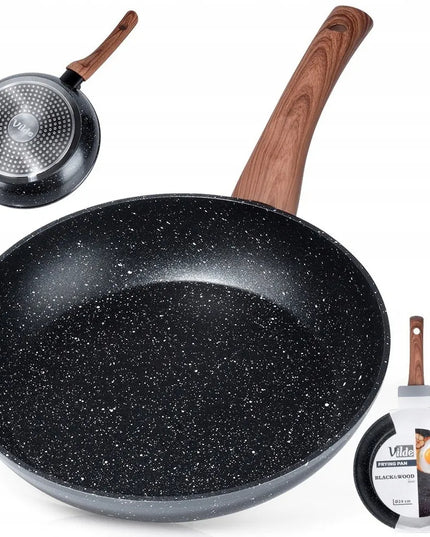 GRANITINĖ keptuvė VILDE 24 cm kepimui ir troškinimui, skirta dujinėms ir indukcinėms viryklėms