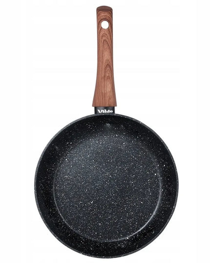 GRANITINĖ keptuvė VILDE 24 cm kepimui ir troškinimui, skirta dujinėms ir indukcinėms viryklėms