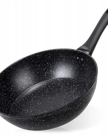 Granitinė keptuvė VILDE 28 cm, skirta kepimui ir troškinimui ant dujų bei indukcijos