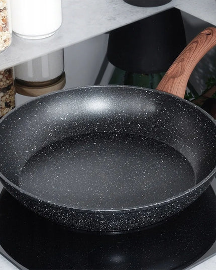 GRANITINĖ keptuvė VILDE 28 cm su dangčiu, skirta kepti ir troškinti, tinka indukcijai