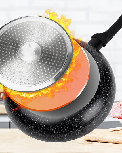 Granitinė keptuvė Vilde Black Line 26 cm universali dujinėms ir indukcinėms viryklėms