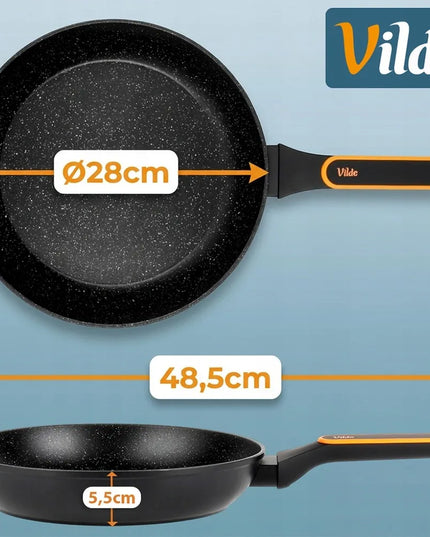 Granitinė keptuvė VILDE TERRUNA 28 cm, skirta dujinėms ir indukcinėms viryklėms
